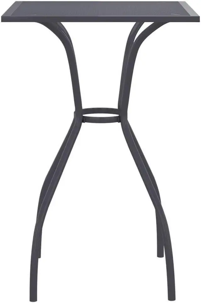 Alt view image 3 of 5 - vidaXL Patio Table Outdoor Bistro Table with Metal Frame Anthracite Steel Mesh