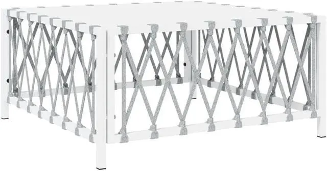 Alt view image 6 of 6 - vidaXL Patio Furniture Set 5 Piece Sectional Sofa with Cushions White Steel