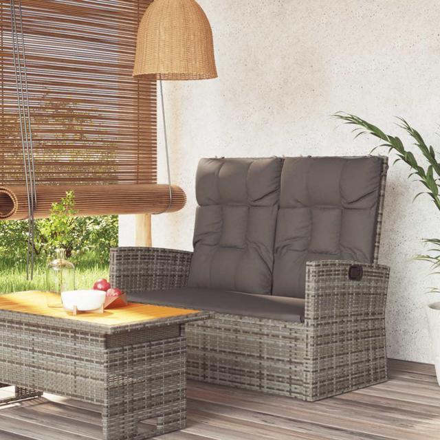 Poly rattan garden discount bench