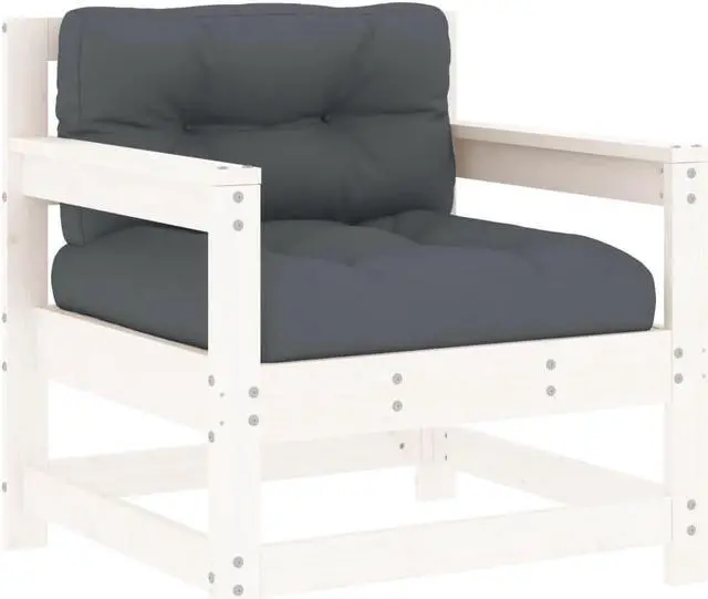Alt view image 3 of 7 - vidaXL Loveseat 2 Pcs Middle Sectional Sofa Couch with Cushions Solid Wood Pine