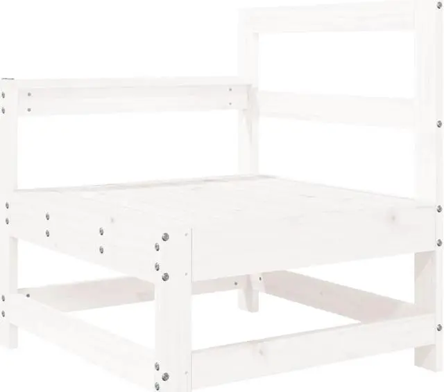 Alt view image 6 of 7 - vidaXL Patio Furniture with Cushions Outdoor Ottoman 2 Pcs Solid Wood Pine
