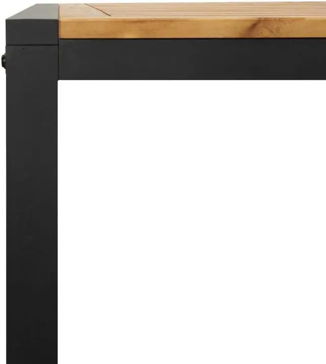 Alt view image 6 of 6 - vidaXL Patio Table Dining Table with U-shaped Legs for Porch Solid Wood Acacia
