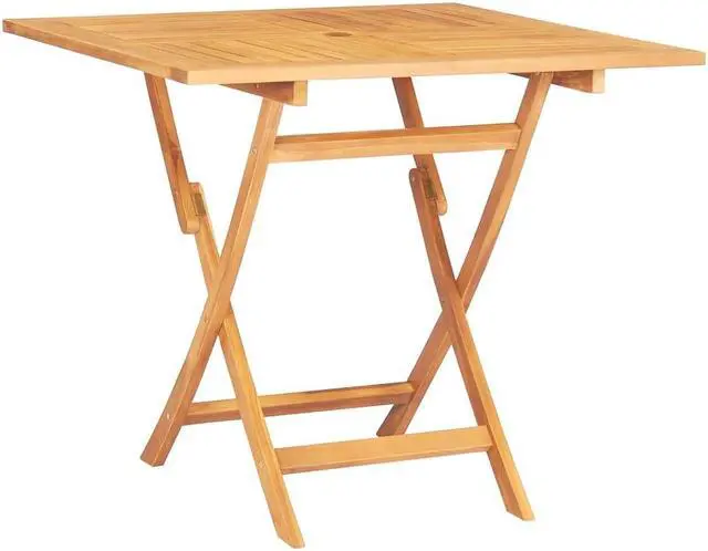 Alt view image 5 of 6 - vidaXL Patio Dining Set Table and Chair Furniture 5 Piece Solid Wood Teak
