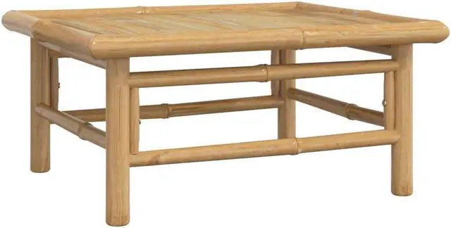 Alt view image 6 of 7 - vidaXL Patio Furniture Set 3 Piece Lounge Set with Light Gray Cushions Bamboo