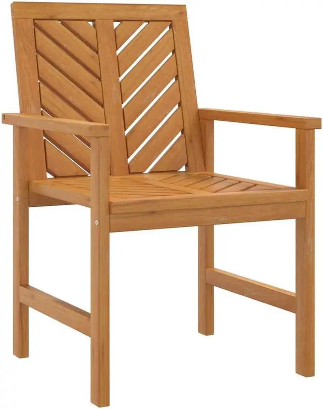 Alt view image 3 of 6 - vidaXL Patio Chair 3 Pcs Patio Furniture Wooden Dining Chair Solid Wood Acacia