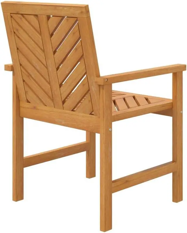 Alt view image 5 of 6 - vidaXL Patio Chair 3 Pcs Patio Furniture Wooden Dining Chair Solid Wood Acacia
