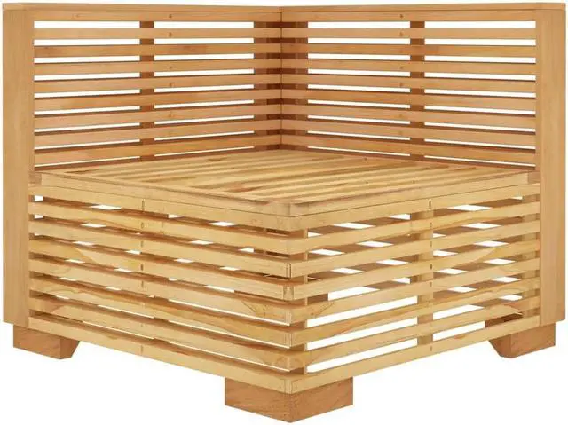 Alt view image 5 of 6 - vidaXL Patio Furniture Outdoor Sofa with Dark Gray Cushions Solid Wood Teak