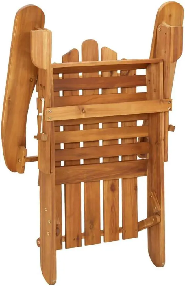 Alt view image 3 of 7 - vidaXL Adirondack Chair Patio Adirondack Chair with Cushions Solid Wood Acacia