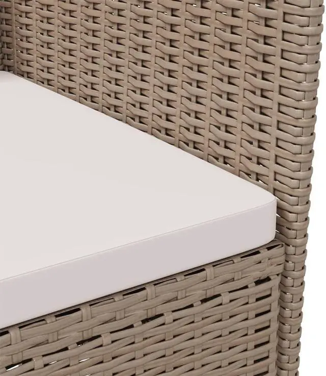 Alt view image 12 of 13 - vidaXL Patio Chairs with Cushions 4 pcs Poly Rattan Beige