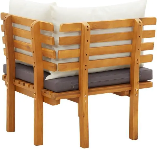 Alt view image 11 of 13 - vidaXL Garden Corner Sofa with Cushions Solid Acacia Wood