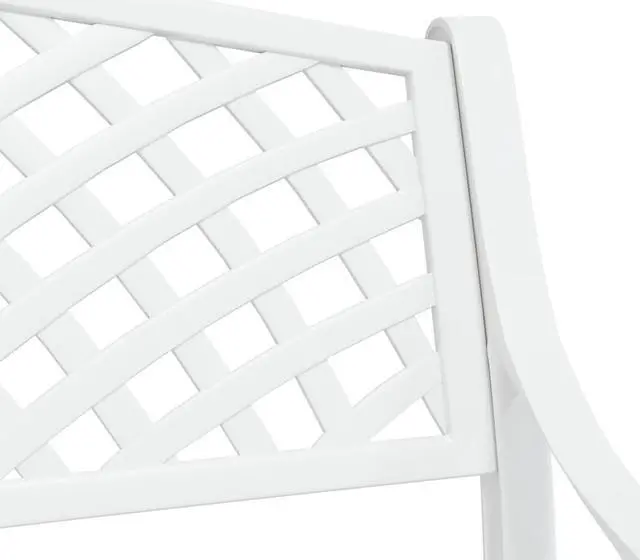 Alt view image 16 of 17 - vidaXL Patio Bench 40.2" Cast Aluminum White