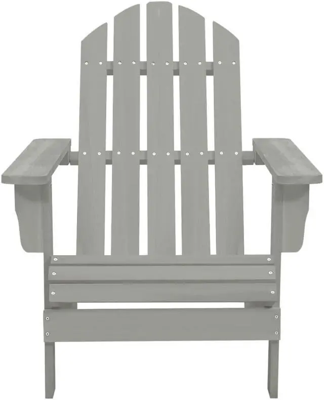 Alt view image 11 of 12 - vidaXL Patio Adirondack Chair with Table Solid Fir Wood Gray