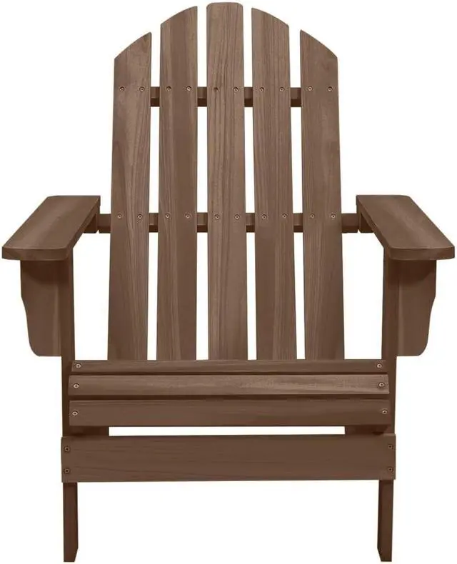 Alt view image 11 of 12 - vidaXL Patio Adirondack Chair with Table Solid Fir Wood Brown