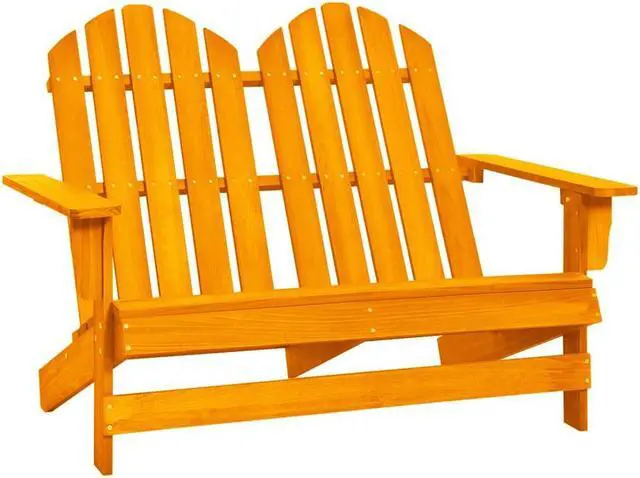 Main image of vidaXL 2-Seater Patio Adirondack Chair Outdoor Furniture Solid Wood Fir Orange