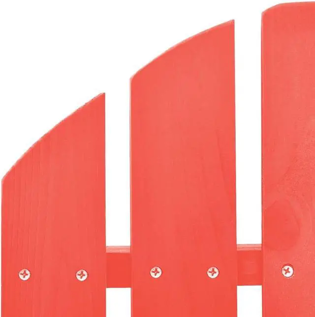 Alt view image 11 of 12 - vidaXL Patio Adirondack Chair with Ottoman Solid Fir Wood Red