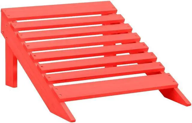 Alt view image 12 of 12 - vidaXL Patio Adirondack Chair with Ottoman Solid Fir Wood Red