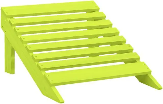 Alt view image 12 of 12 - vidaXL Patio Adirondack Chair with Ottoman Solid Fir Wood Green