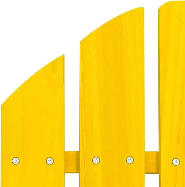 Alt view image 11 of 12 - vidaXL Patio Adirondack Chair with Ottoman Solid Fir Wood Yellow