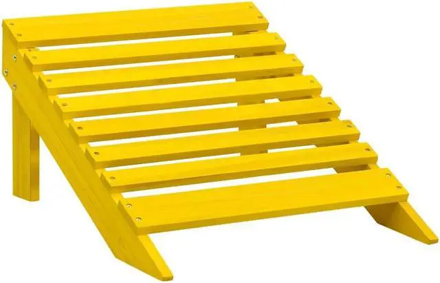 Alt view image 12 of 12 - vidaXL Patio Adirondack Chair with Ottoman Solid Fir Wood Yellow