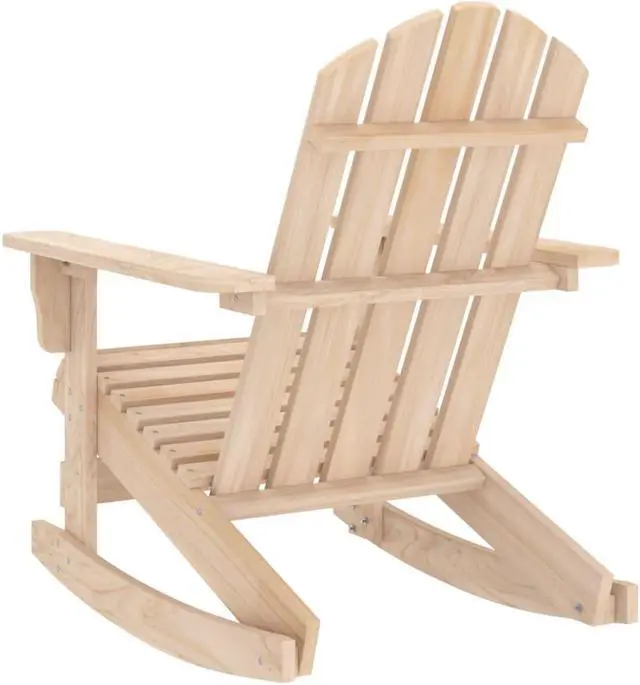 Alt view image 10 of 11 - vidaXL Patio Adirondack Rocking Chair Solid Fir Wood