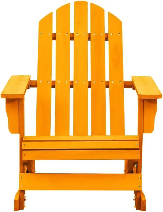 Alt view image 8 of 11 - vidaXL Patio Adirondack Rocking Chair Solid Fir Wood Orange
