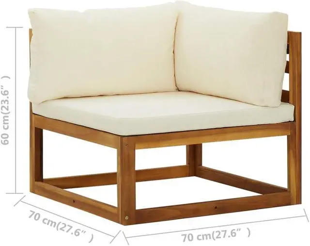 Alt view image 9 of 12 - vidaXL Sectional Corner Sofas 2 pcs with Cushions Cream White