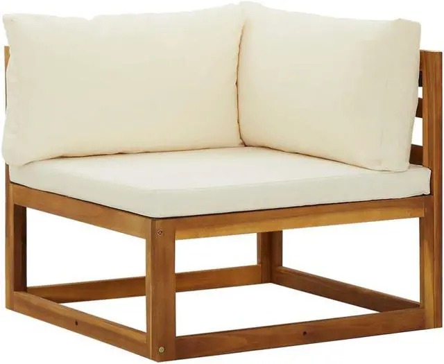 Alt view image 8 of 12 - vidaXL Sectional Corner Sofas 2 pcs with Cushions Cream White