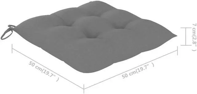 Alt view image 5 of 5 - vidaXL Patio Dining Chairs 4 Pcs Outdoor Chair with Cushions Solid Wood Acacia