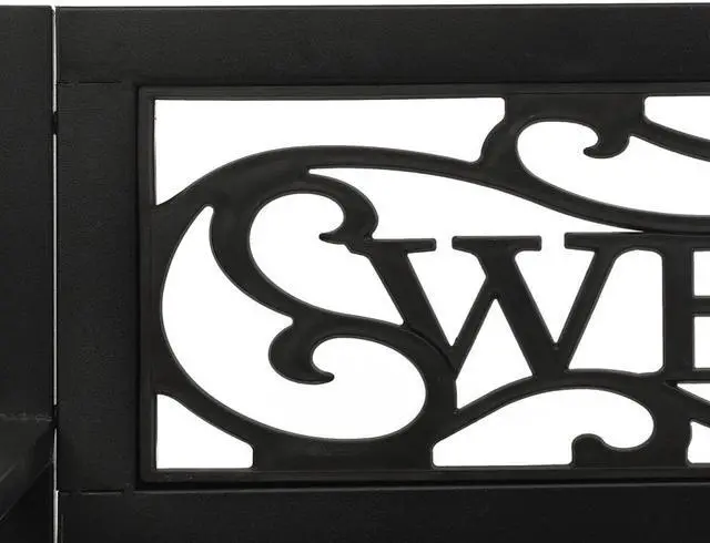 Alt view image 17 of 17 - vidaXL Patio Swing Bench 49.2" Steel and Plastic Black