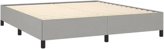 Alt view image 12 of 16 - vidaXL Bed Frame Light Grey