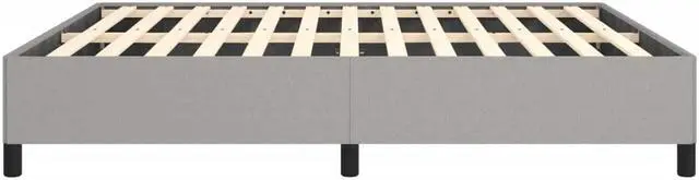 Alt view image 14 of 16 - vidaXL Bed Frame Light Grey