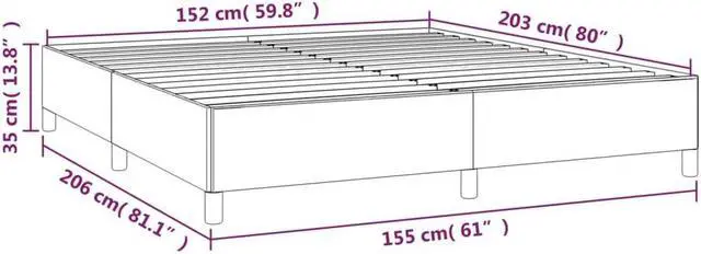 Alt view image 13 of 16 - vidaXL Bed Frame Light Grey