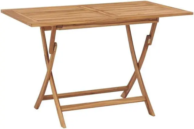 Alt view image 3 of 7 - vidaXL Patio Dining Set 5 Piece Outdoor Folding Table Chairs Solid Teak Wood