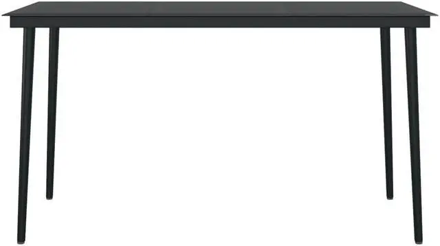 Alt view image 5 of 6 - vidaXL Patio Dining Set 5 Piece with Cushions Poly Rattan and Glass Chair