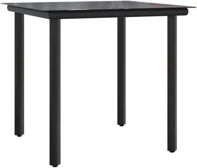 Alt view image 5 of 6 - vidaXL Patio Dining Set with Cushions Seat 5 Piece Black and Gray Poly Rattan