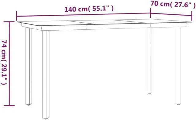 Alt view image 6 of 6 - vidaXL Patio Dining Set Outdoor Furniture 5 Piece Black Steel and Textilene