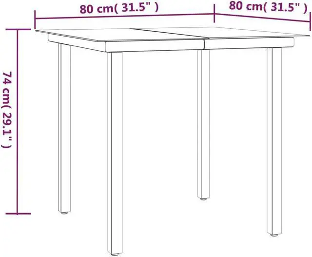 Alt view image 6 of 6 - vidaXL Patio Dining Set Outdoor Furniture 3 Piece Black Steel and Textilene
