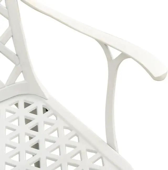 Alt view image 14 of 15 - vidaXL Garden Chairs 2 pcs Cast Aluminum White