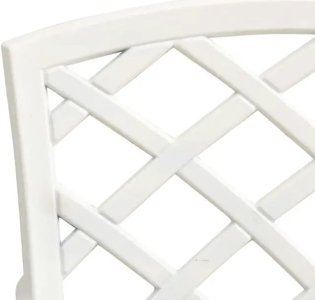 Alt view image 15 of 15 - vidaXL Garden Chairs 2 pcs Cast Aluminum White