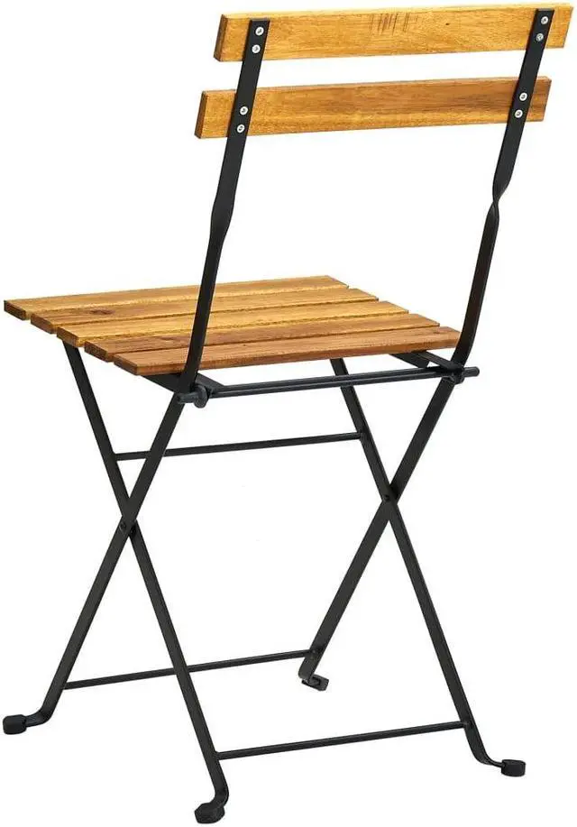 Alt view image 12 of 13 - vidaXL Folding Bistro Chair 4 pcs Solid Acacia Wood
