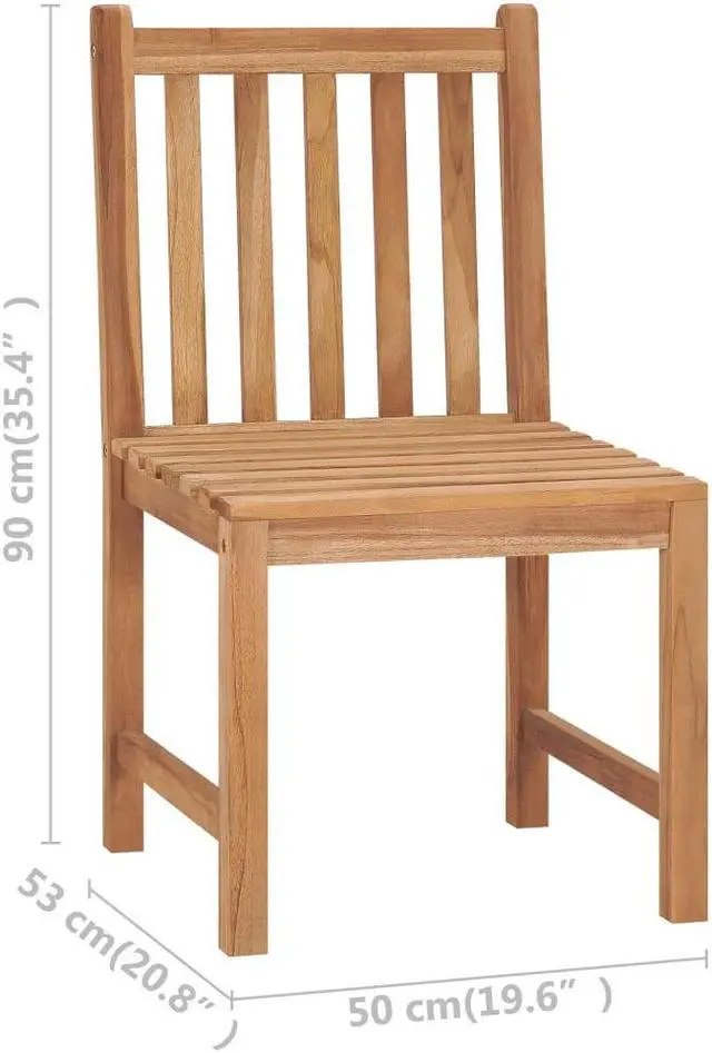 Alt view image 10 of 19 - vidaXL Garden Chairs 2 pcs Solid Teak Wood