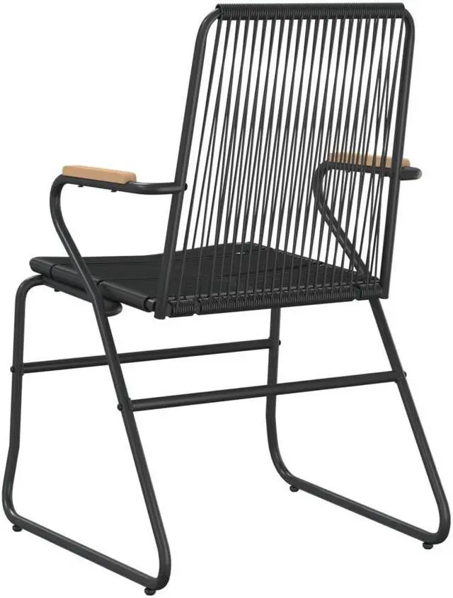 Alt view image 7 of 7 - vidaXL Patio Chair 4 Pcs Patio Seat Outdoor Chair for Deck Black PVC Rattan