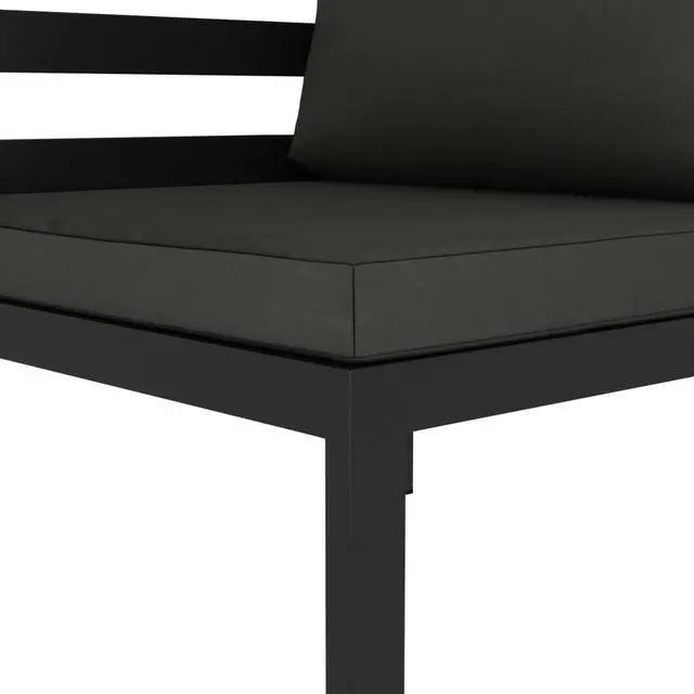 Alt view image 14 of 15 - vidaXL Sectional Corner Sofa 1 pc with Cushions Aluminum Anthracite