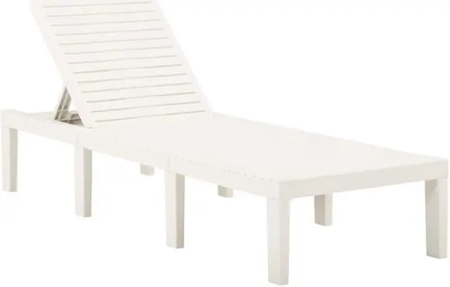 Alt view image 8 of 13 - vidaXL Sun Lounger Plastic White