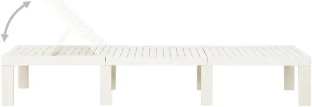 Alt view image 9 of 13 - vidaXL Sun Lounger Plastic White