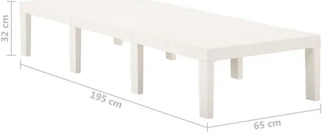 Alt view image 10 of 13 - vidaXL Sun Lounger Plastic White