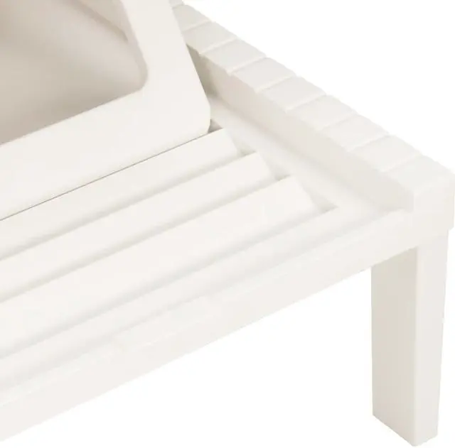 Alt view image 12 of 13 - vidaXL Sun Lounger Plastic White