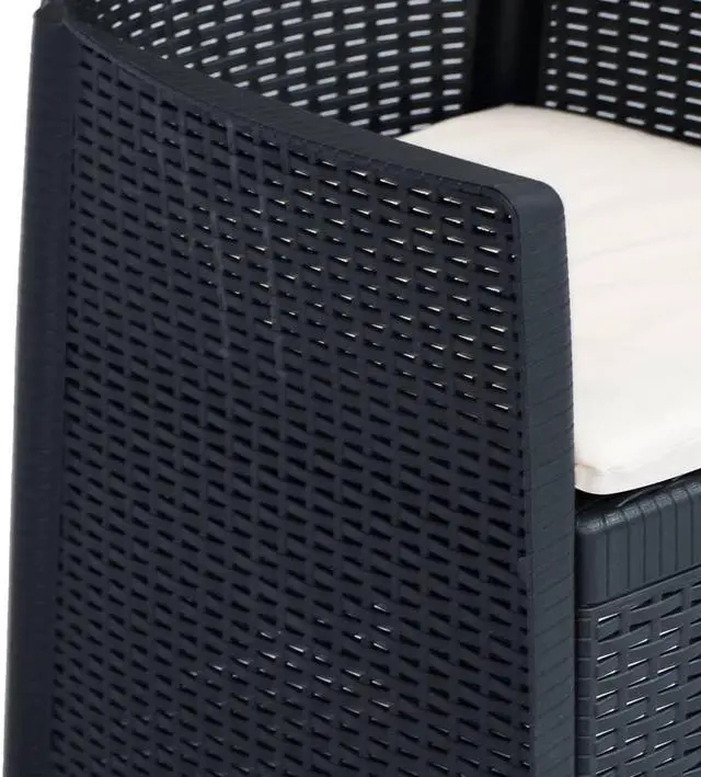 Alt view image 4 of 7 - vidaXL Patio Dining Set 5 Piece Furniture Set Table Set Plastic Anthracite