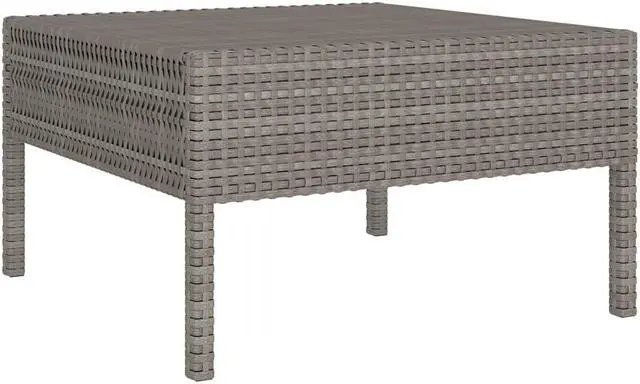 Alt view image 3 of 6 - vidaXL Garden Lounge Set Patio Sectional Sofa Couch 11 Piece Poly Rattan Gray