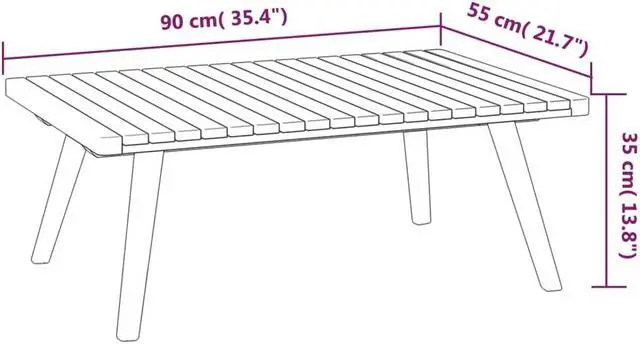 Alt view image 6 of 6 - vidaXL Patio Sofa Set Sectional Sofa Patio Furniture 6 Piece Solid Wood Acacia